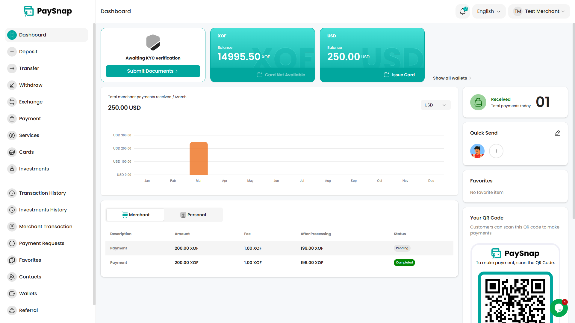 Merchant Dashboard